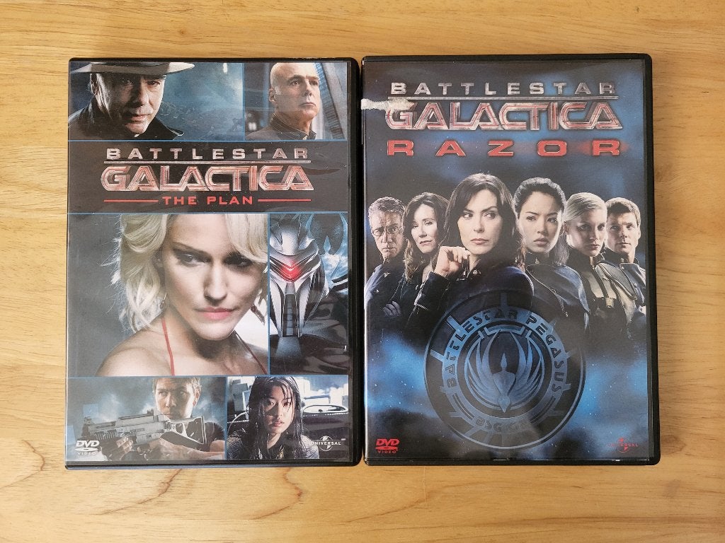 Lot DVD Battlestar Galactica (The Plan & Razor), Cd's en Dvd's, Ophalen, Bonusmateriaal, Frans, Science Fiction en Fantasy