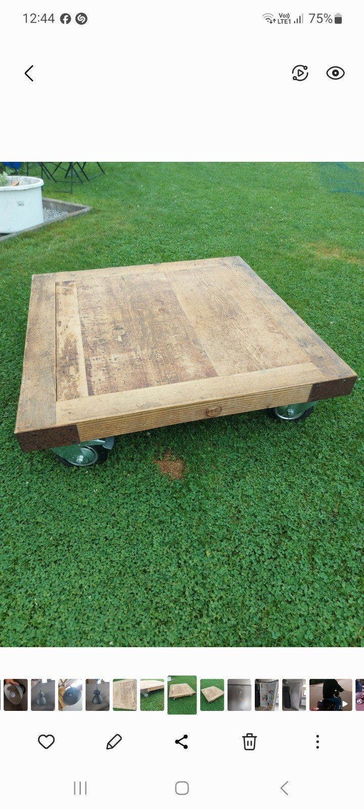 Prachtige salontafel, Ophalen