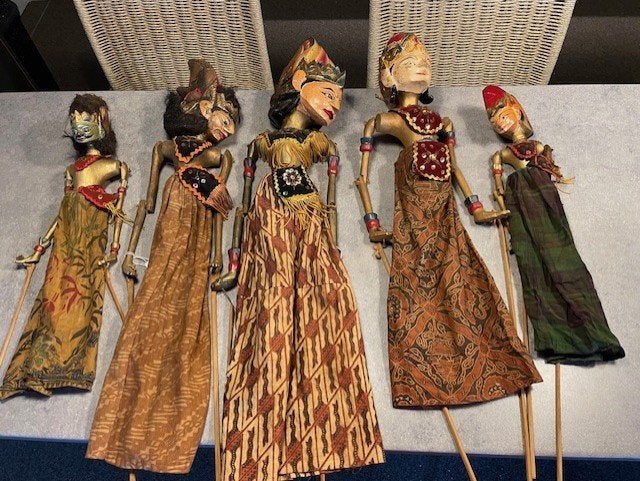 Wajang poppen 5 stuks, Antiek en Kunst, Ophalen