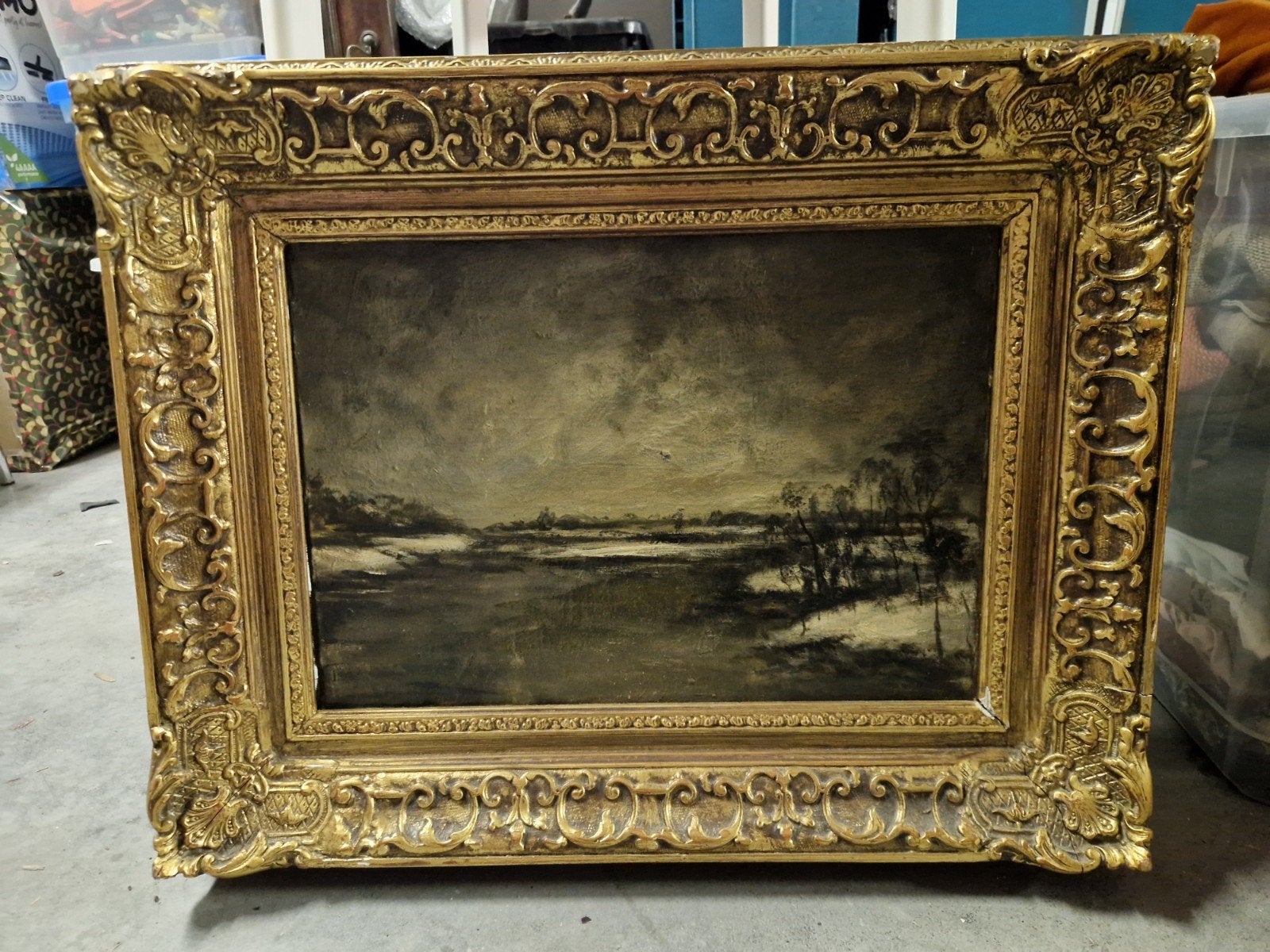 oud schilderij, Antiek en Kunst, Ophalen, Doek