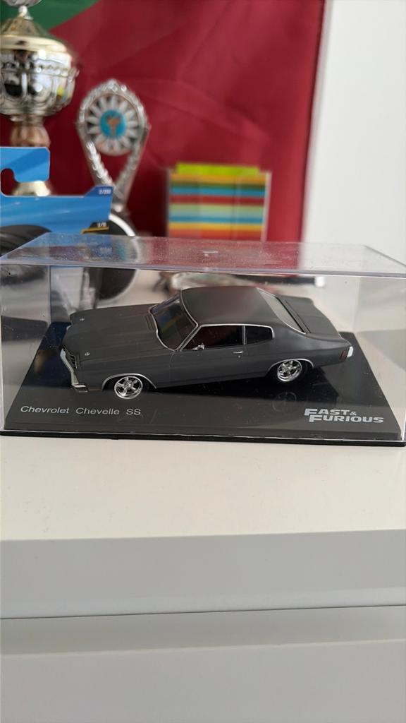 Fast & Furious Chevrolet Chevelle SS schaalmodel in vitrine, Ophalen, Zo goed als nieuw