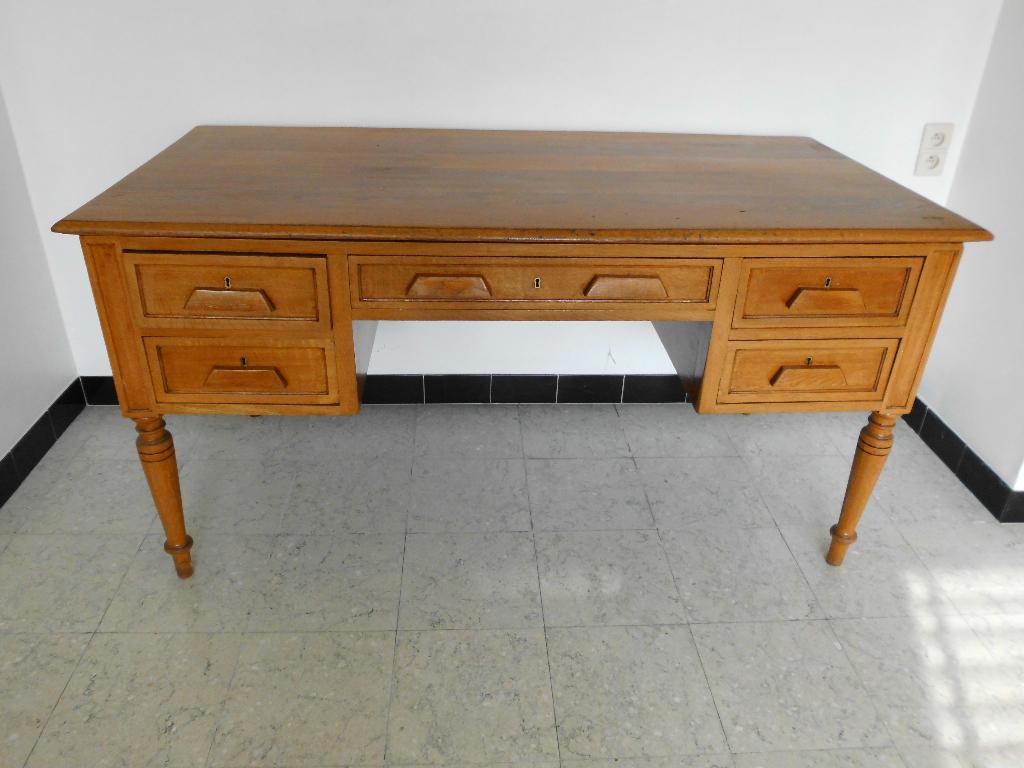Bureau in eik, Huis en Inrichting, Bureaus, Gebruikt, Antiek, Hout, Ophalen