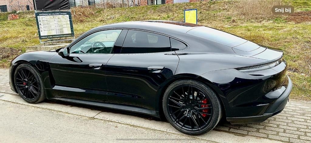 porsche taycan 4s in top staat met originele velgen, Auto's, Porsche, Zwart, Zwart, Elektrisch, Particulier
