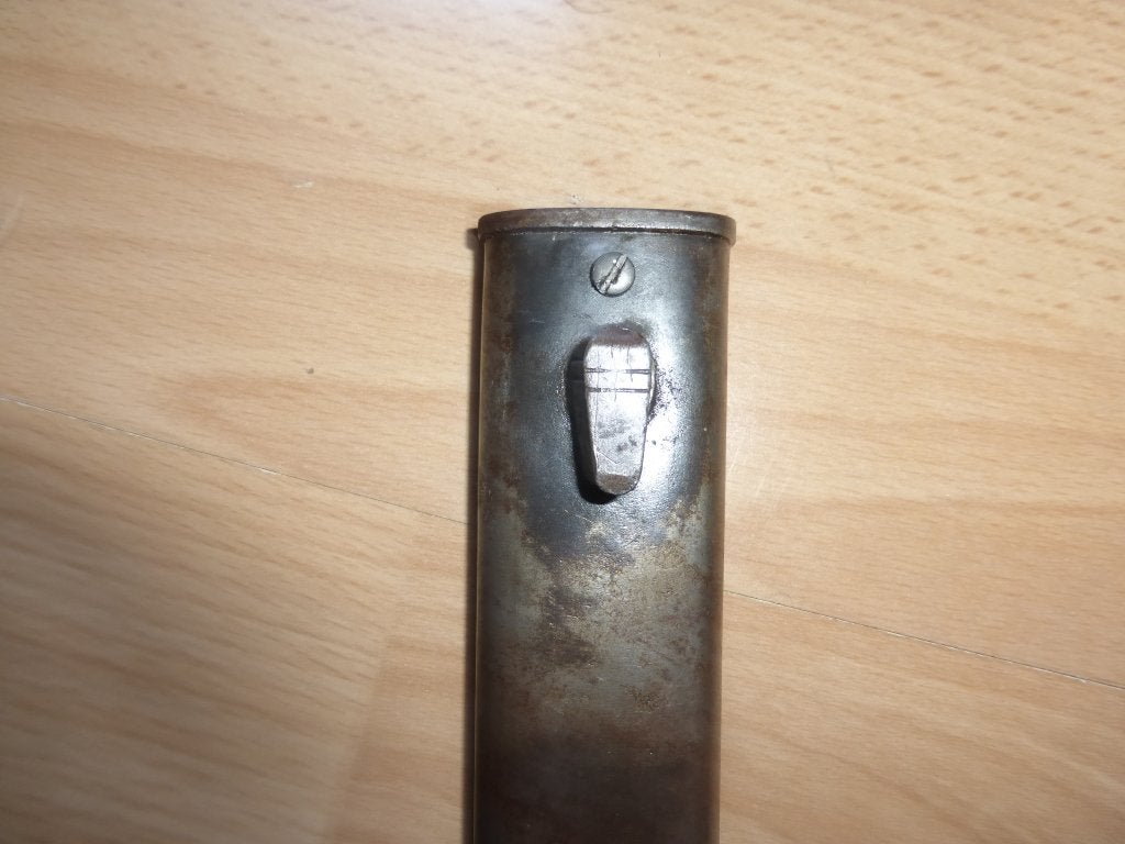 Mauser S. 98/05 ww1 S1898/05 bajonetschede, Verzamelen, Verzenden, Landmacht, Mes of Dolk