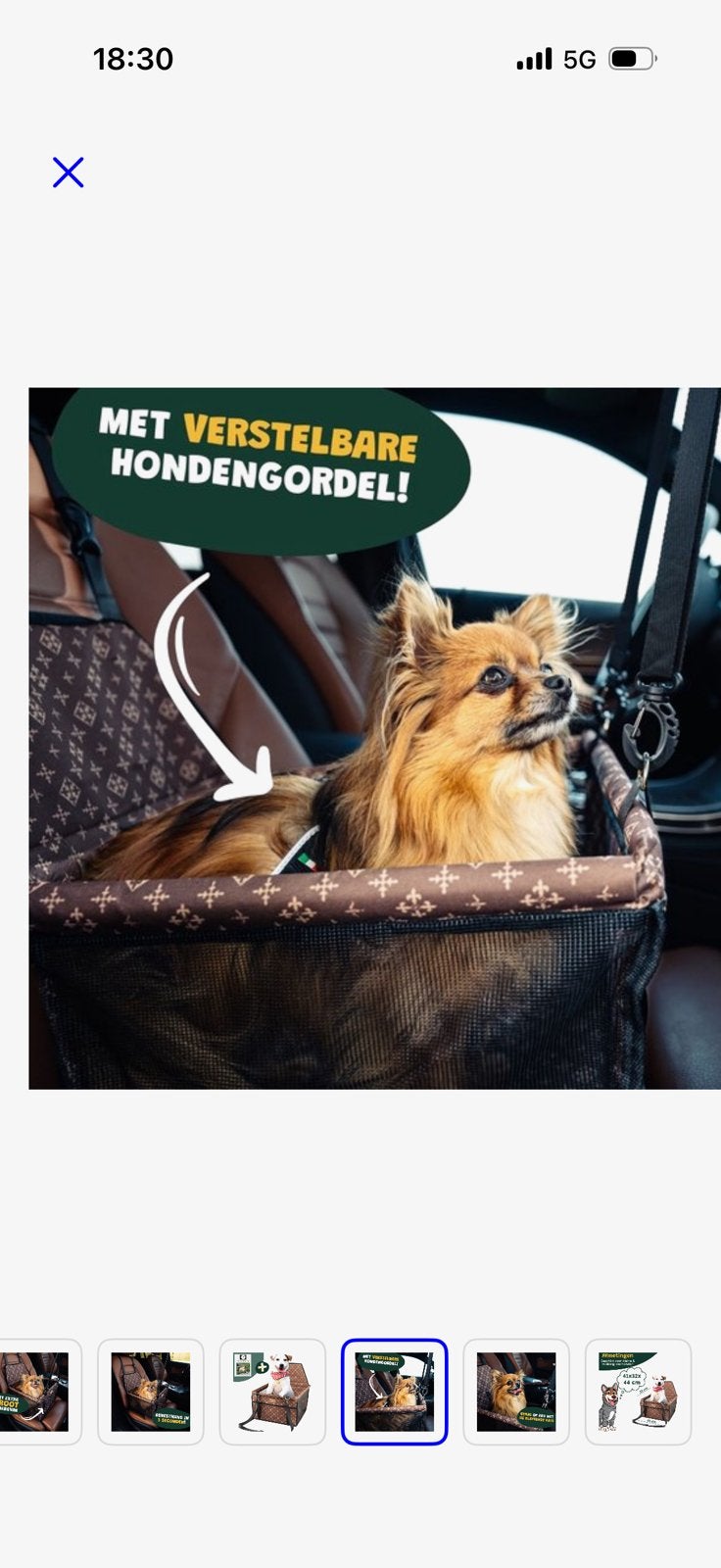 Autostoelen voor kleine hondjes, Dieren en Toebehoren, Hondenmanden, Ophalen, Zo goed als nieuw