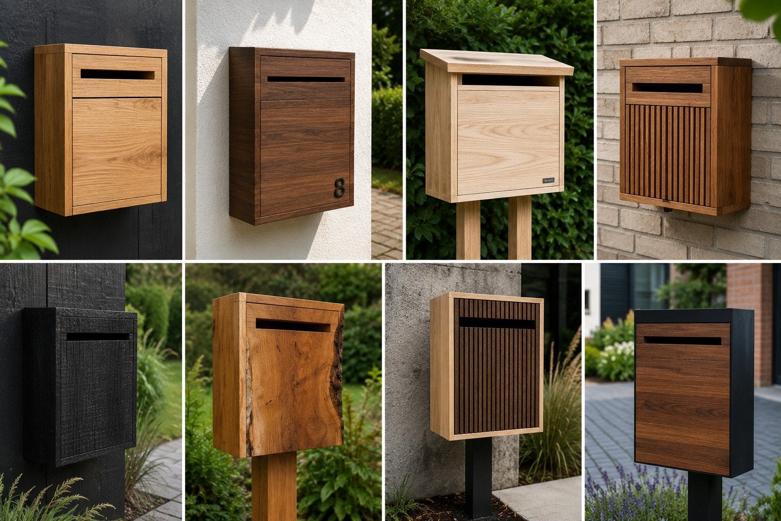 Handgemaakte houten brievenbussen, Tuin en Terras, Brievenbussen, Ophalen