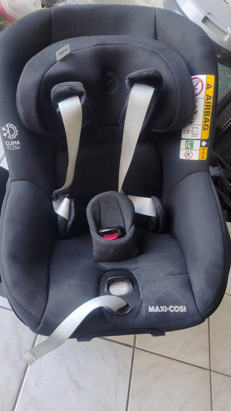 autostoel pearl 360 + isofix systeem, Kinderen en Baby's, Autostoeltjes, Ophalen, Gebruikt, Isofix, 0 t/m 13 kg