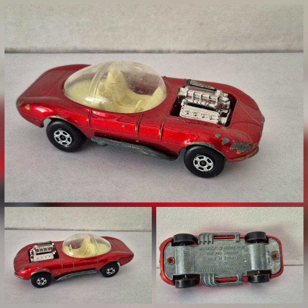 Matchbox SF 36-B Hot rod draguar, Ophalen of Verzenden, Gebruikt, Auto