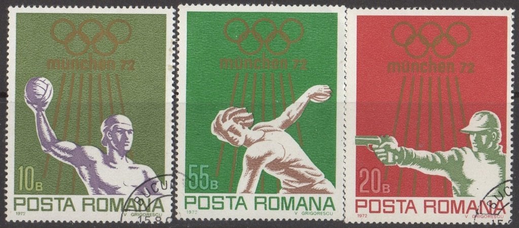 Roemenië - O.S. Munchen '72, Postzegels en Munten, Postzegels | Europa | Overig, Ophalen of Verzenden, Gestempeld