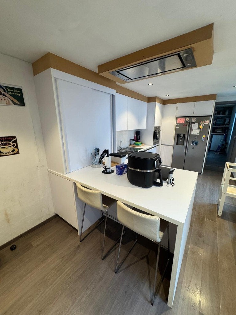 Keuken met lichte schade - Gratis, Ophalen, Gebruikt, U-keuken, Wit