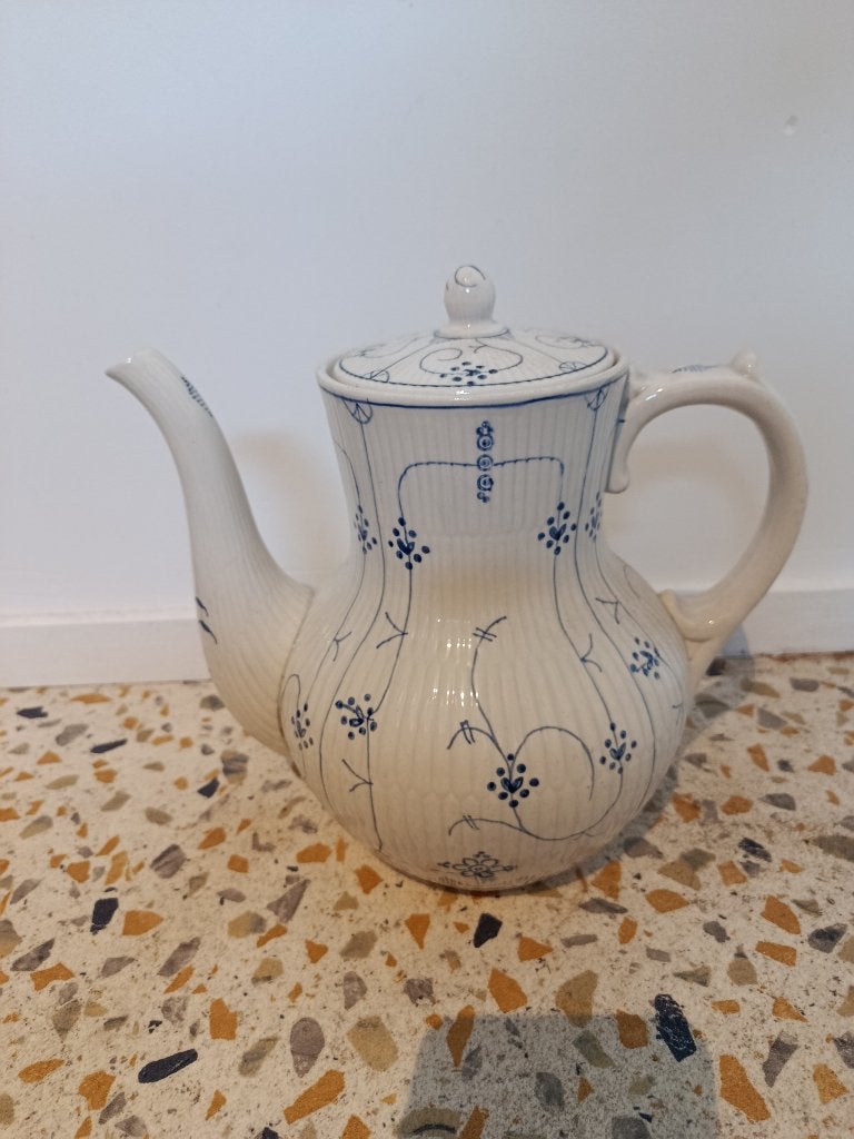 Sarreguemines 'Copenhague' koffiepot 1890, Antiek en Kunst, Ophalen