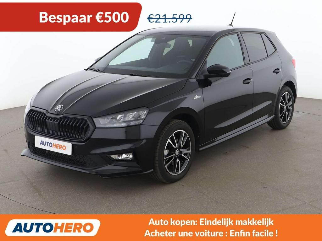 Skoda Fabia 1.0 TSI Monte Carlo (bj 2024, automaat), Auto's, Gebruikt, 116 pk, Zwart, 5 zetels