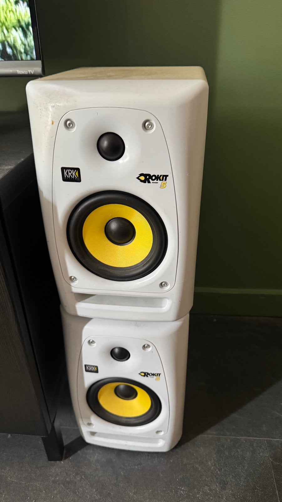 KRK ROKIT 5 white edition, TV, Hi-fi & Vidéo, Enceintes, Enlèvement, Comme neuf, KRK