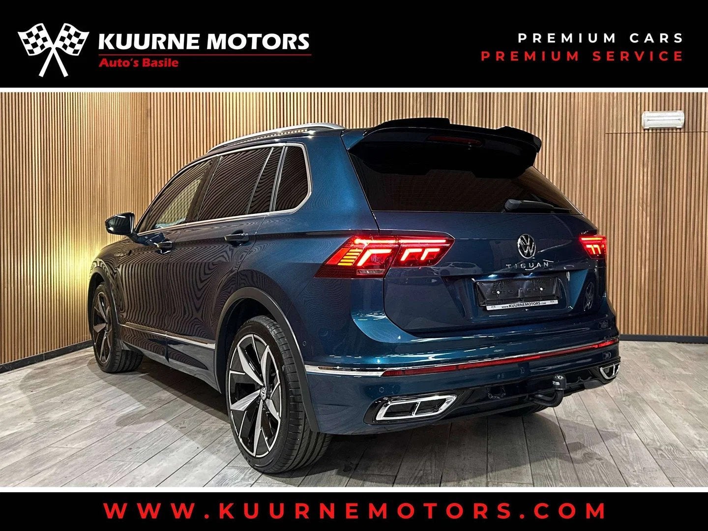 Volkswagen Tiguan 1.5 TSI R-Line DSG Alu20"/Pano/Acc/Cam/Led, 4 deurs, 4 cilinders, Parkeerassistent, Blauw