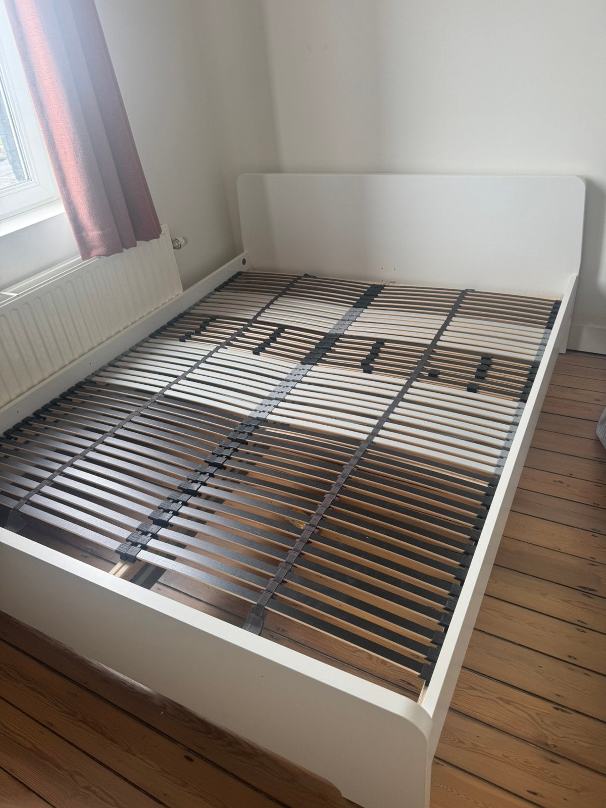 Lit double 160x200 + sommier - Casiment neuf, Queen size, 210 cm, Comme neuf, Enlèvement