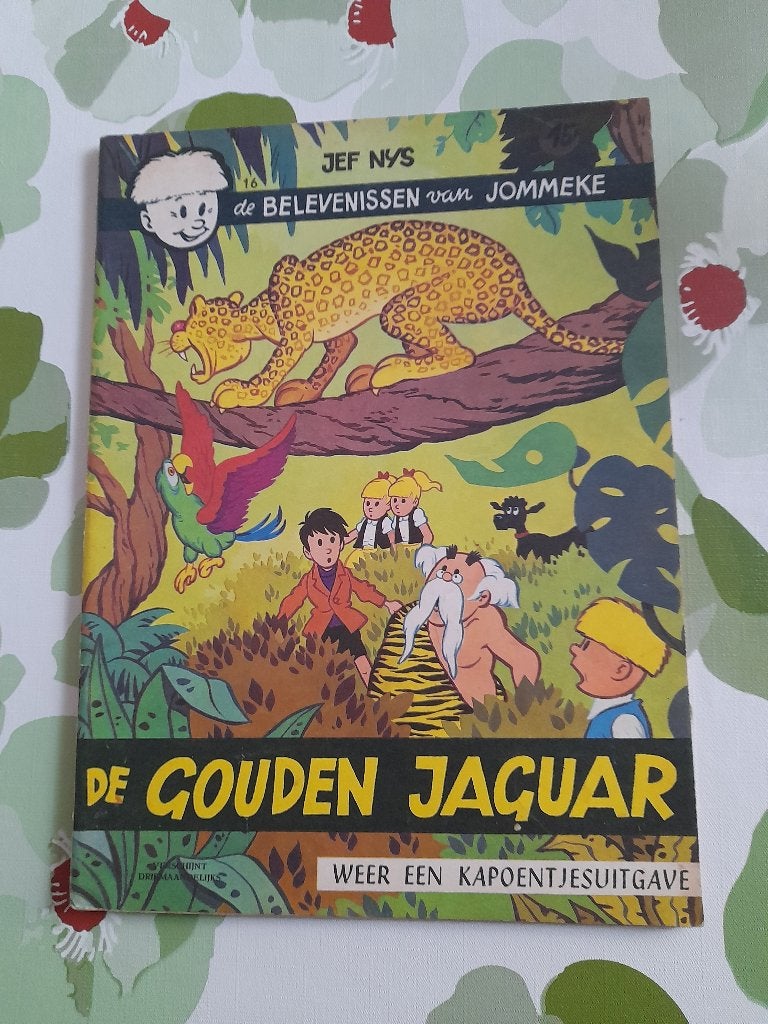Jommeke nr 16"De gouden jaguar"eerste druk 1964 zonder 15f, Boeken, Ophalen of Verzenden, Nieuw