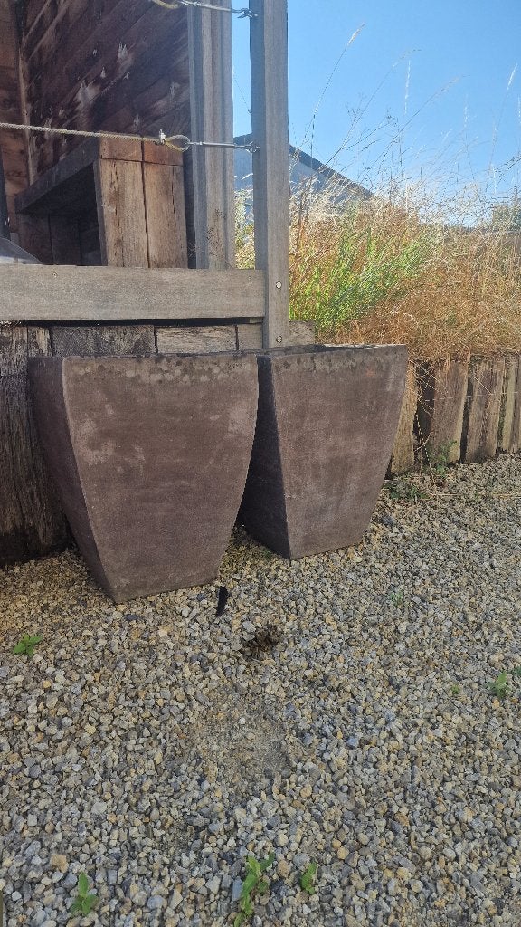 Italiaanse Blubest Bloempotten, Tuin en Terras, Ophalen, Overige materialen, 40 cm of meer, Vierkant