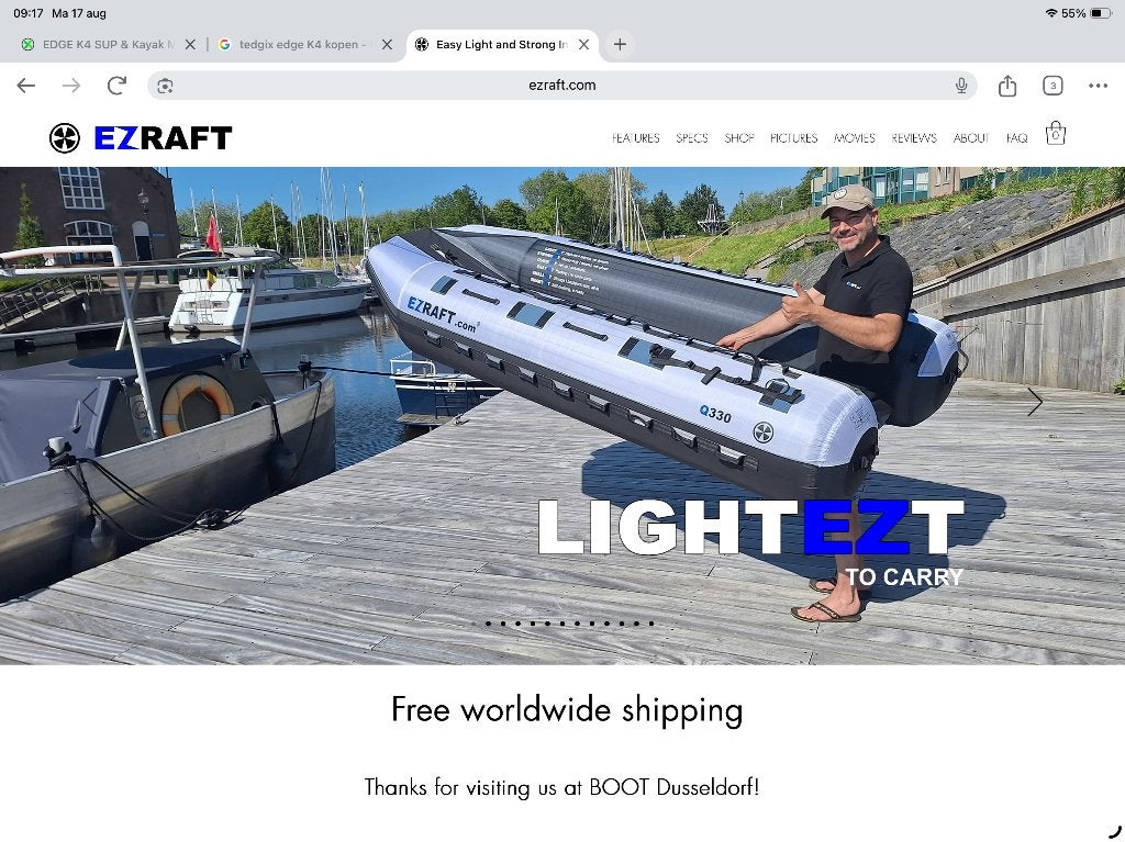 Rubber bijbootje / Tender / Dinghy, Watersport en Boten, Ophalen, Zo goed als nieuw