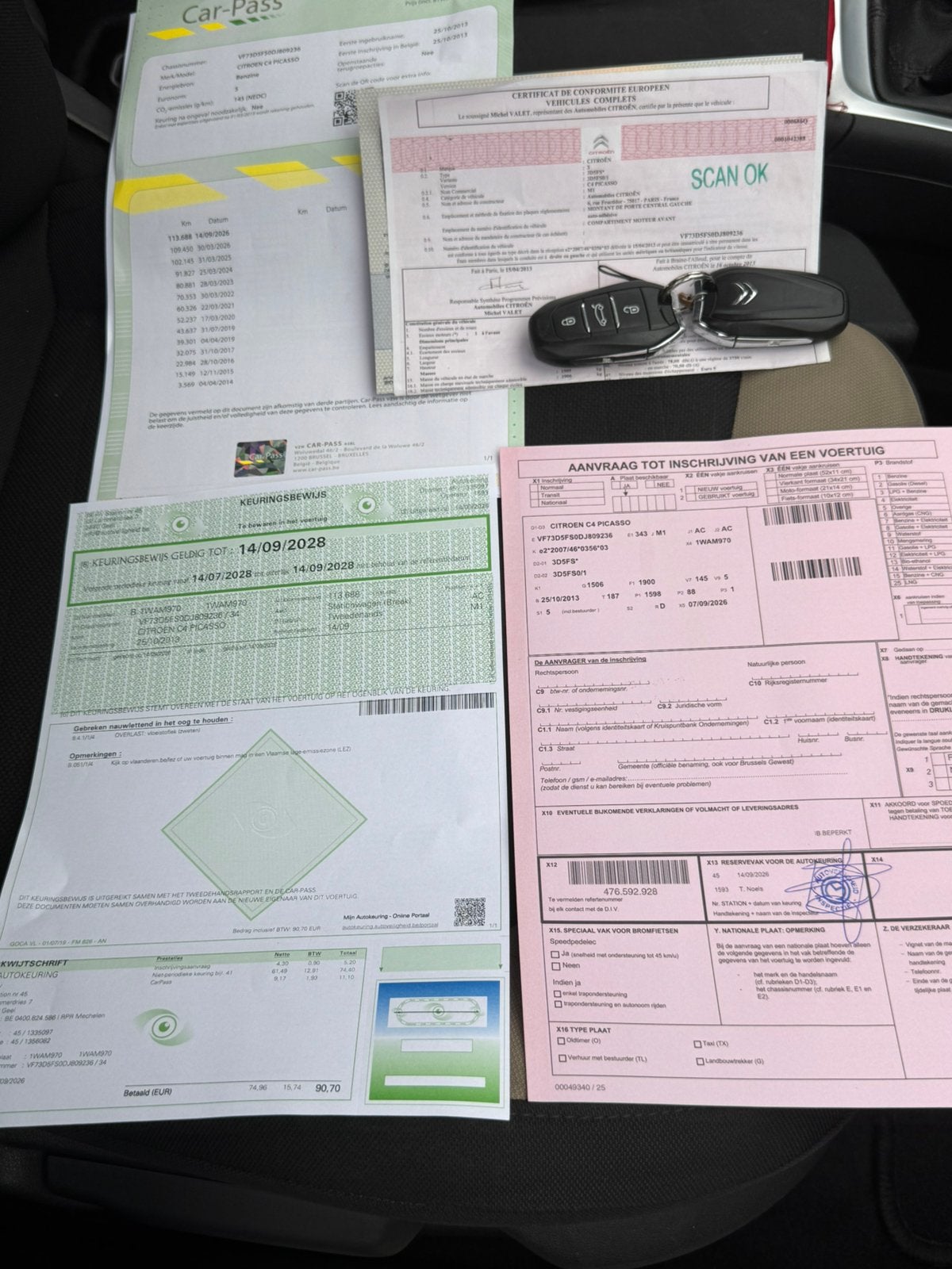 Citroen C4 Grand Picasso, Auto's, Euro 5, Monovolume, Zwart, 4 cilinders