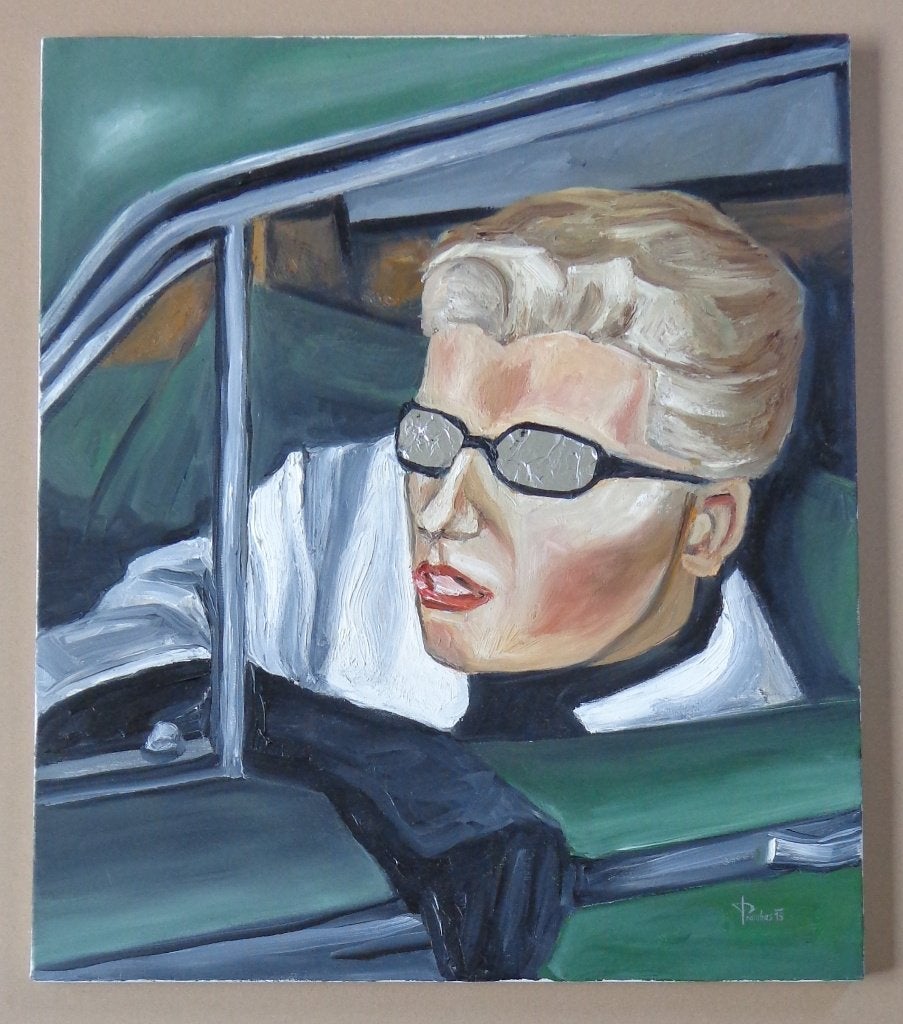 THOMAS PRAMHAS / VERTIGO / OLIEVERF + COLLAGE / 70x60cm SIG, Antiquités & Art, Art | Peinture | Moderne, Enlèvement ou Envoi, Signé