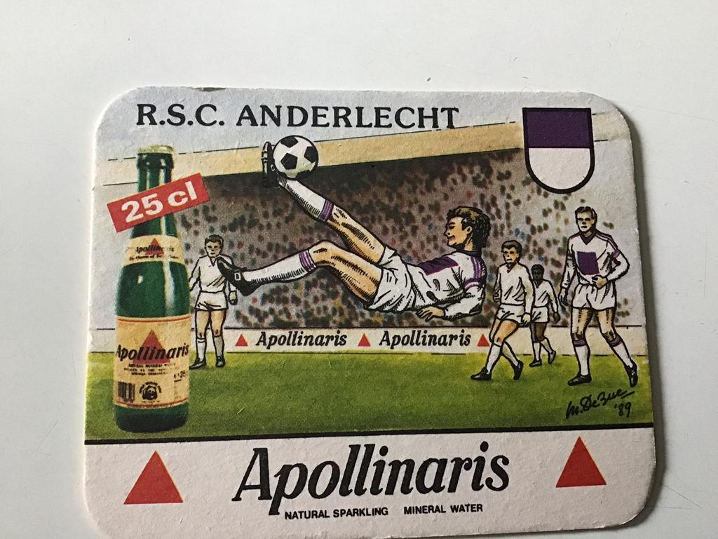 Viltje RSC Anderlecht Apollinaris, Ophalen, Zo goed als nieuw, Viltje(s)