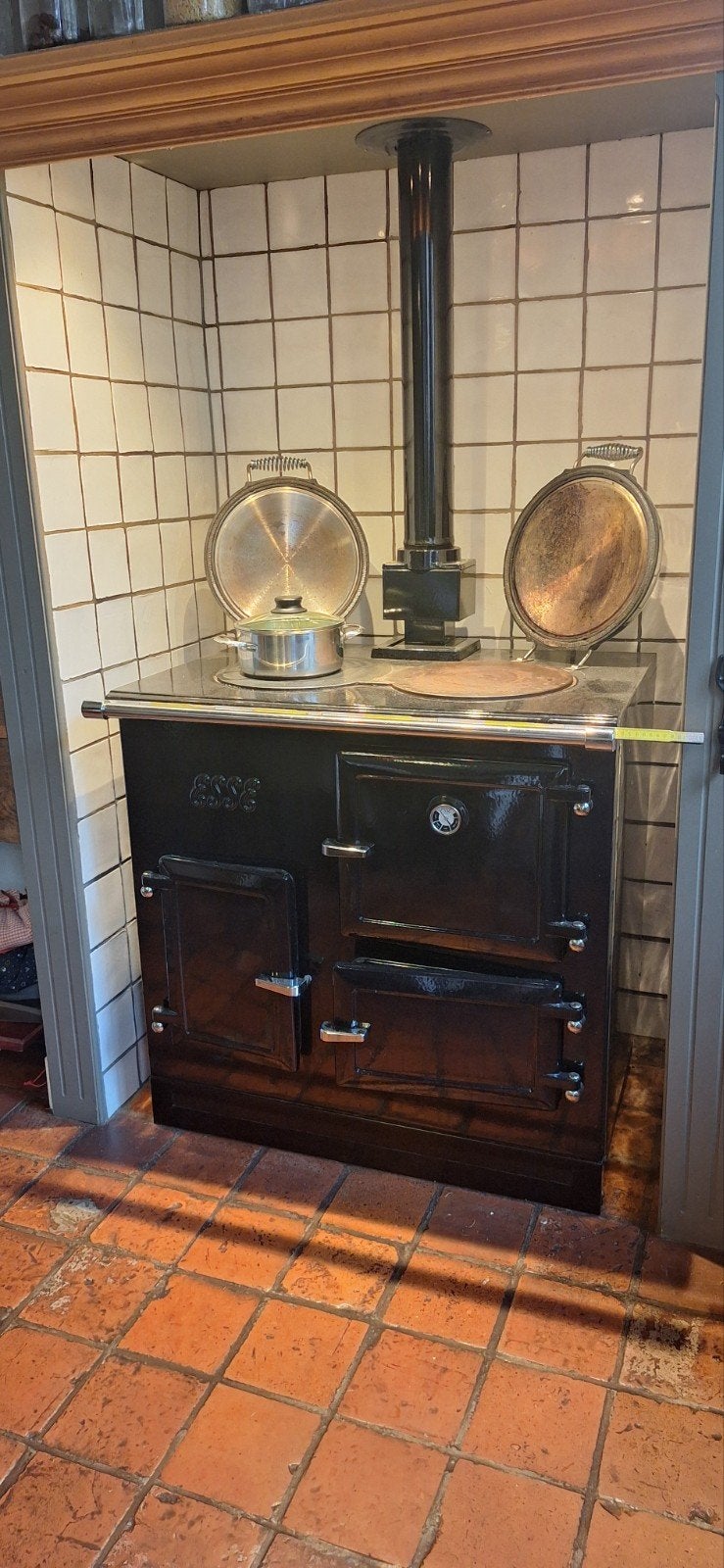 Esse gietijzer Engelse slowcooker zwart 90 breed, Ophalen, Gebruikt, Zwart, 50 tot 100 cm