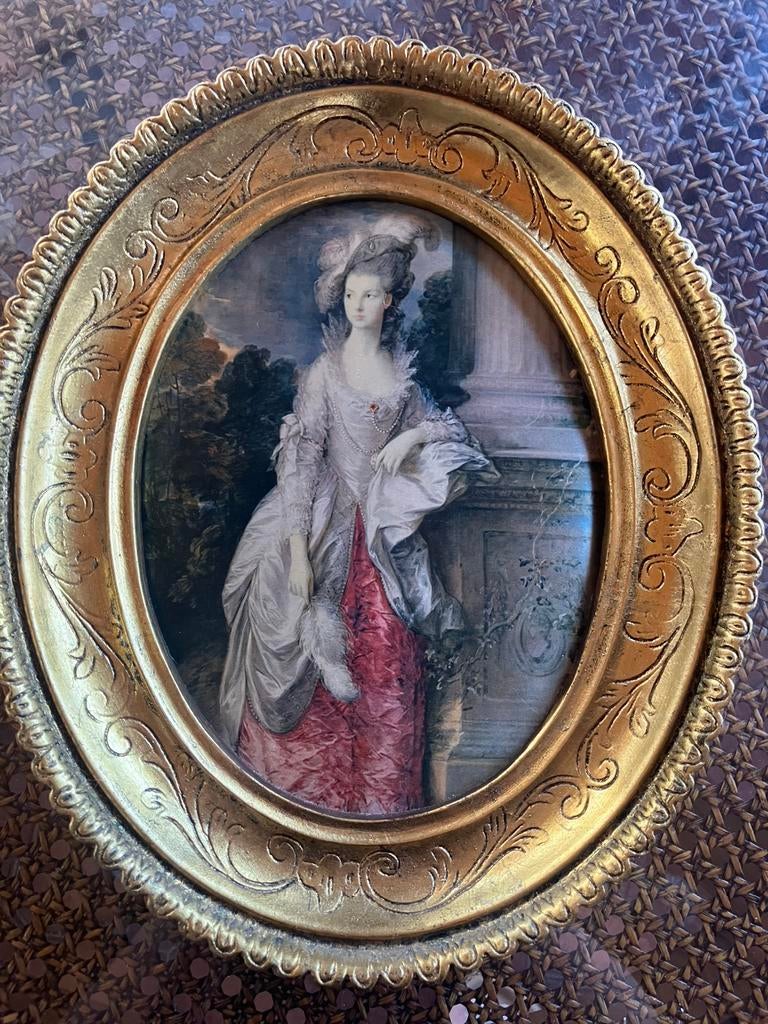 Afbeelding marie graham met vintage kader, Antiek en Kunst, Ophalen