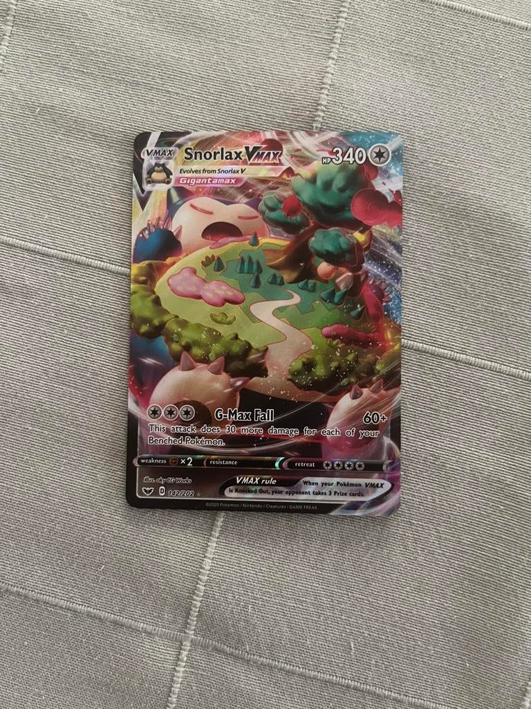 Snorlax vmax full-art, Ophalen of Verzenden, Zo goed als nieuw