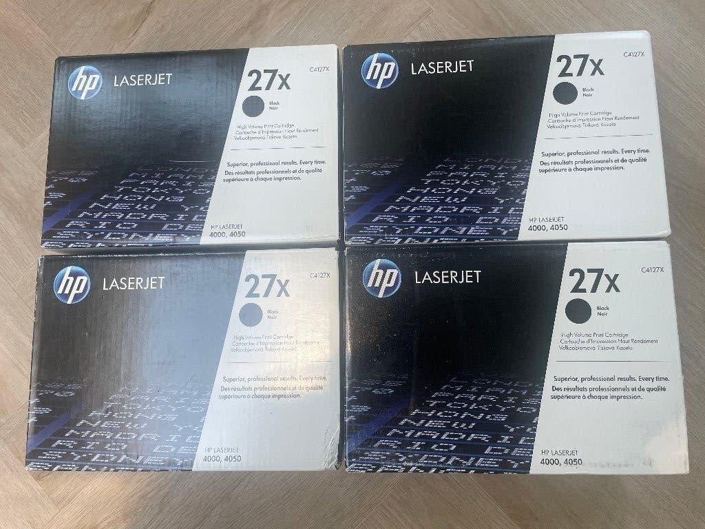 4 toners HP C4127X (HP 27X) grote capaciteit HP 4000-4050, Computers en Software, Ophalen of Verzenden, Nieuw, Toner, HP ORIGINAL