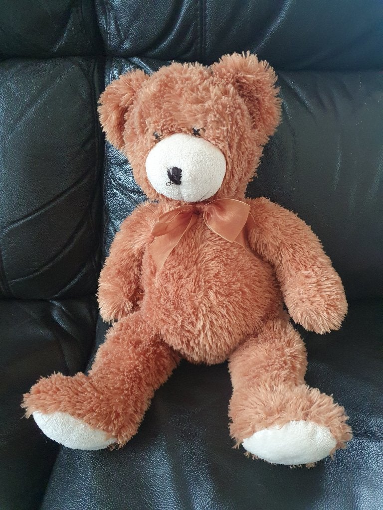 Leuke bruine teddybeer (ongeveer 47 cm), Ophalen of Verzenden, Zo goed als nieuw, Bruin, Beer