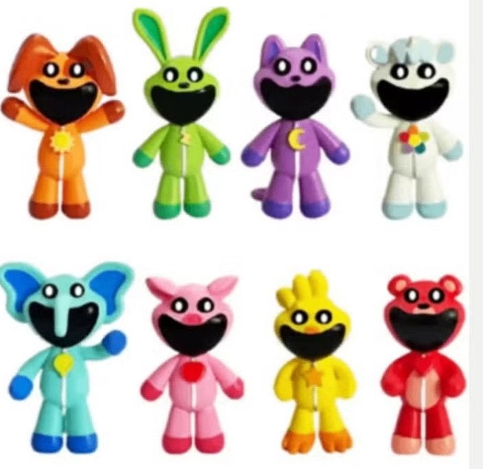 Smiling Critters figuren set 8 stuks (7-10cm), Ophalen of Verzenden, Nieuw