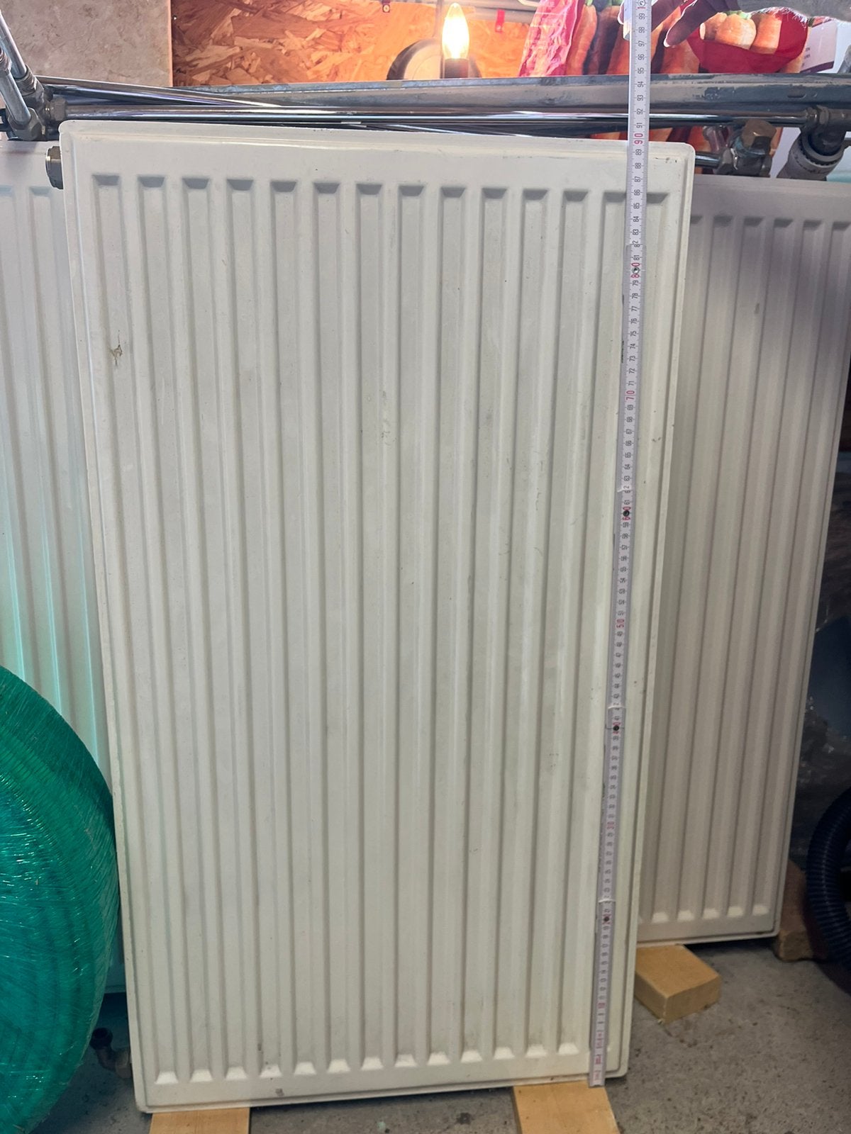 3 witte paneelradiatoren – verschillende maten – met kranen, Doe-het-zelf en Bouw, Verwarming en Radiatoren, Ophalen, Gebruikt