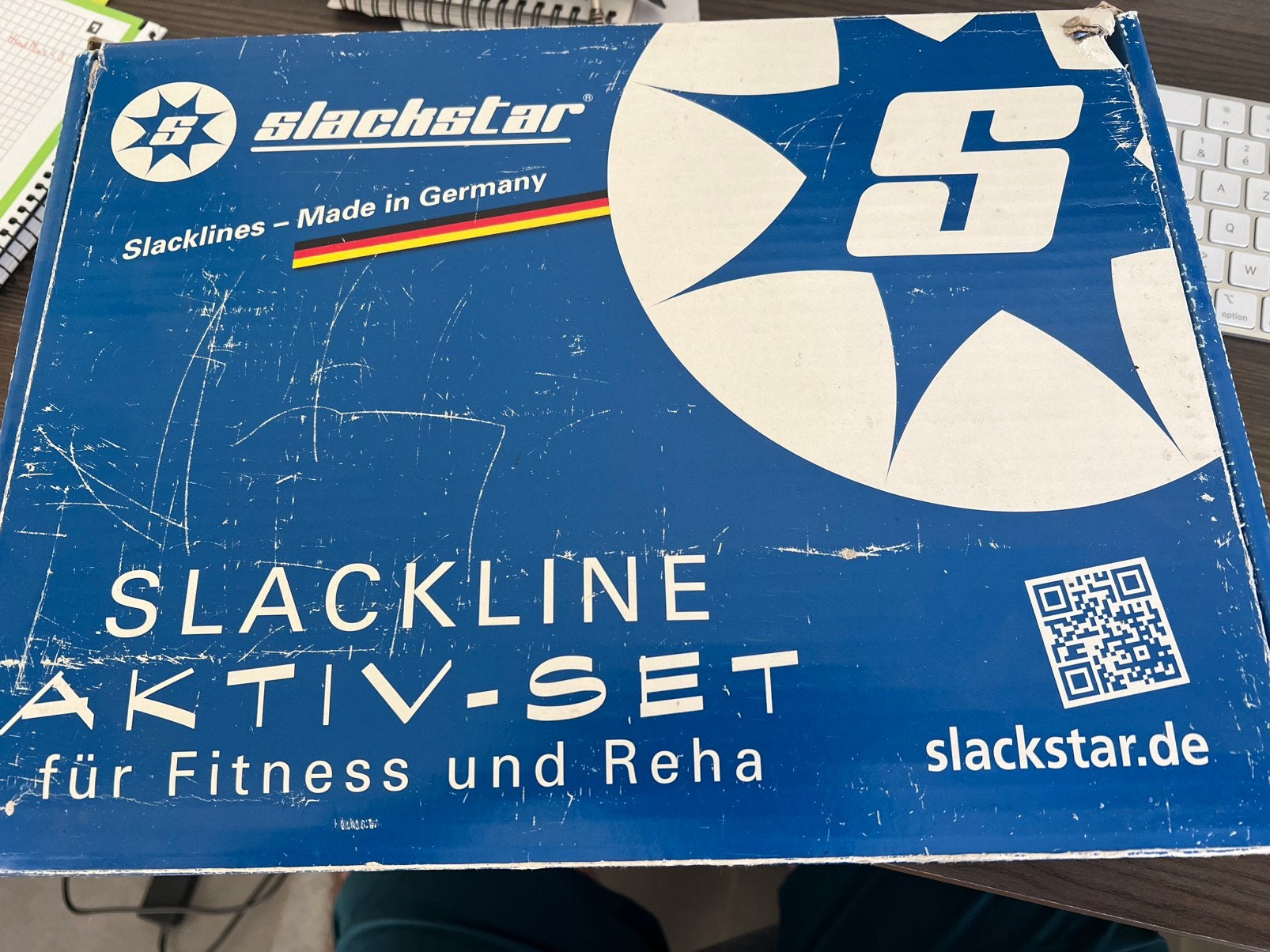 Slackline 15m, Sport en Fitness, Ophalen, Zo goed als nieuw