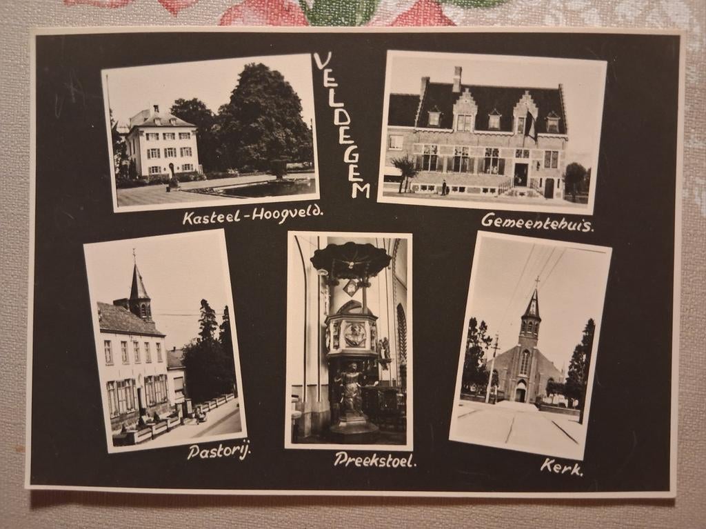 Vintage Postkaart Veldegem, Enlèvement ou Envoi