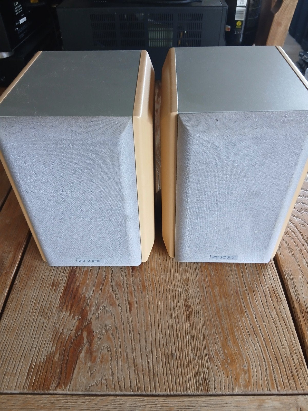 Nette set Art Sound AS 300 boekenplank luidsprekers (Hout/Gr, Audio, Tv en Foto, Luidsprekerboxen, Ophalen