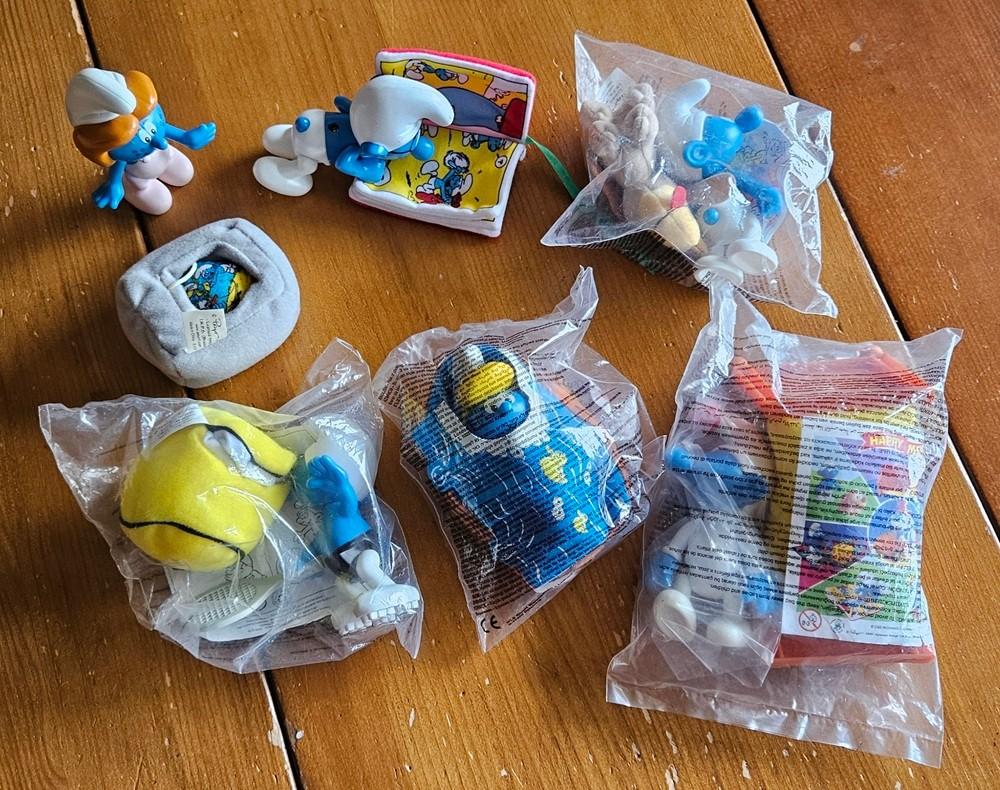 6 smurfen McDonald's Happy Meal 2002 + verpakking, Ophalen of Verzenden, Nieuw, Verschillende Smurfen, Poppetje, Figuurtje of Knuffel