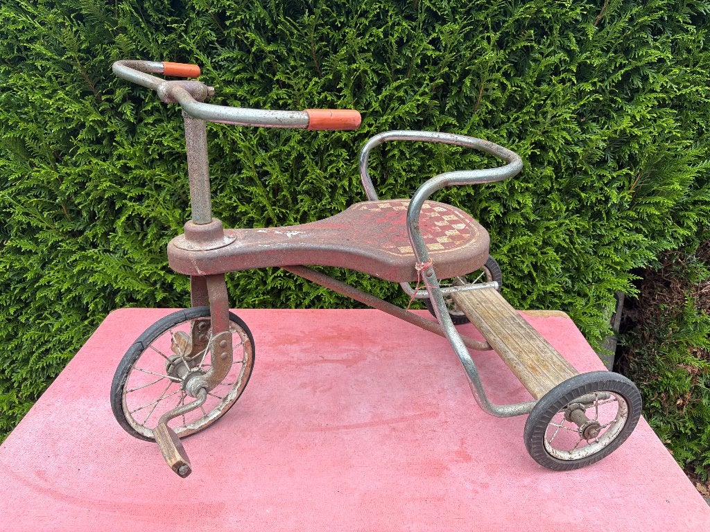 Vintage driewieler rood, Antiek en Kunst, Ophalen