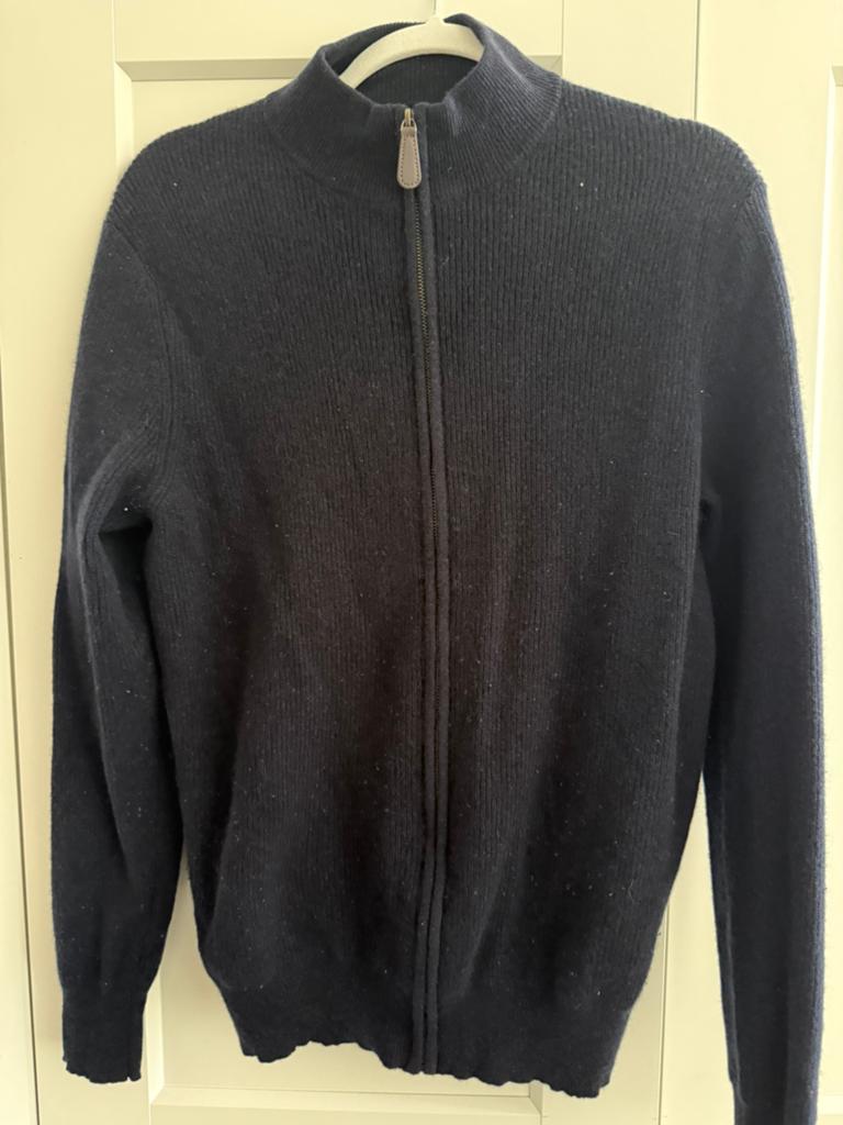 Pull zippé Savile Row Company, Enlèvement, Porté, Taille 52/54 (L), Bleu
