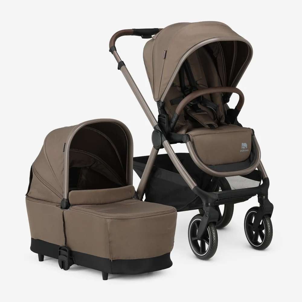 DERYAN Naya Kinderwagen – Reiswieg & Zitje - Hazel, Ophalen of Verzenden, Zo goed als nieuw, Overige merken, Verstelbare rugleuning