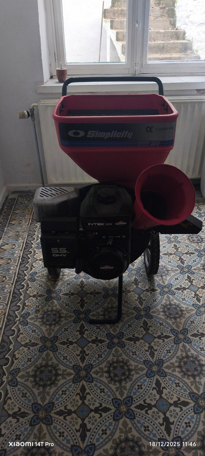 Broyeur de végétaux thermique, Ophalen