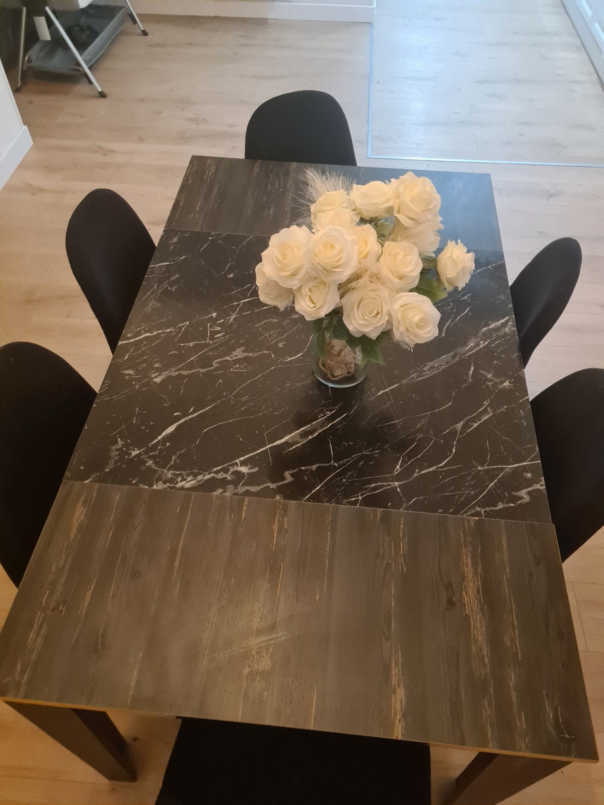Eet tafel met 6 stoelen +dressoir, Tuin en Terras, Ophalen of Verzenden