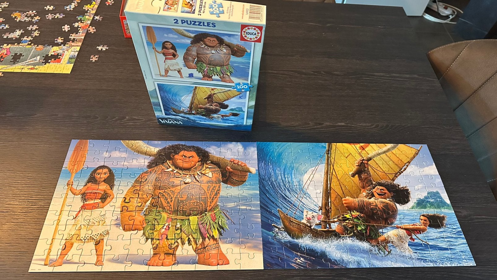 Educa Disney Vaiana Puzzelset (2 x 100 stukjes), Enlèvement ou Envoi, Comme neuf