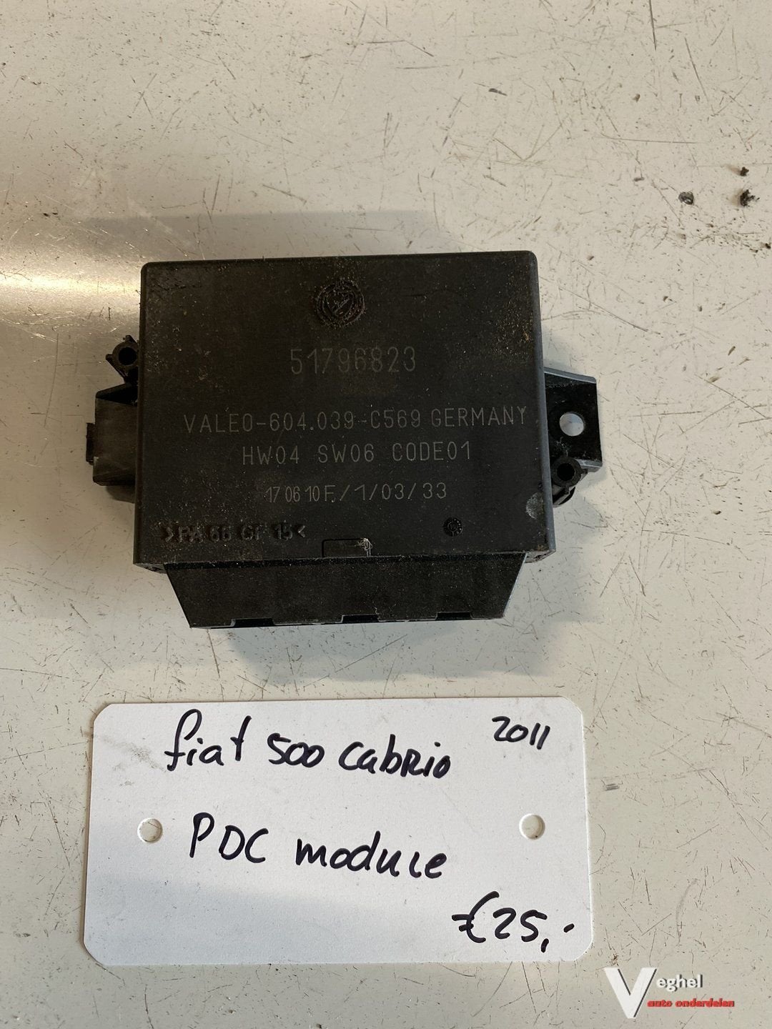 Fiat 500 Cabrio 2011 pdc module, -, Utilisé, -, -