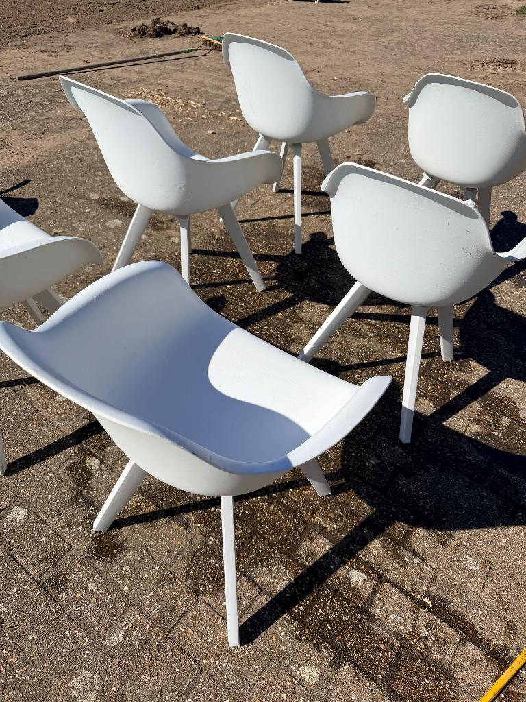 Aluminium tuinstoelen  6 stuks, Enlèvement, Comme neuf, Aluminium
