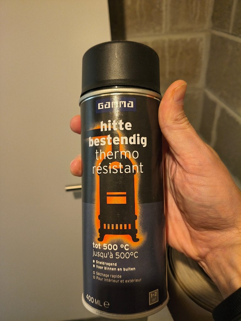 GAMMA hittebestendige lak mat zwart 400 ml, Ophalen, Zwart, Lak