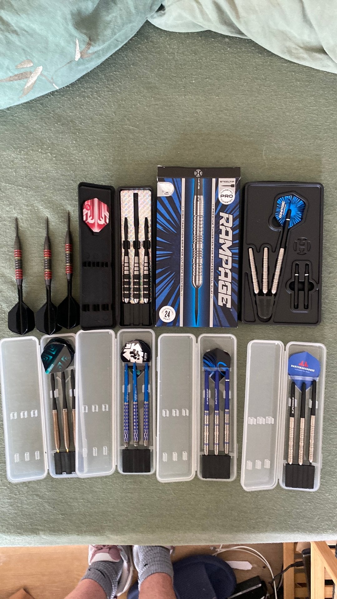 Dartspijlen, 7 sets te koop ,21,22,23 gr, Ophalen of Verzenden, Zo goed als nieuw