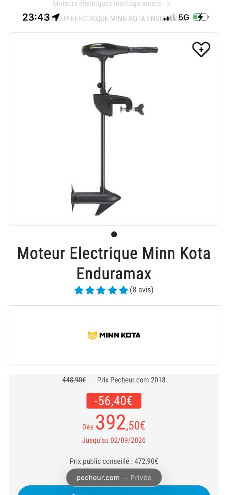 Vend moteur, Ophalen, Nieuw
