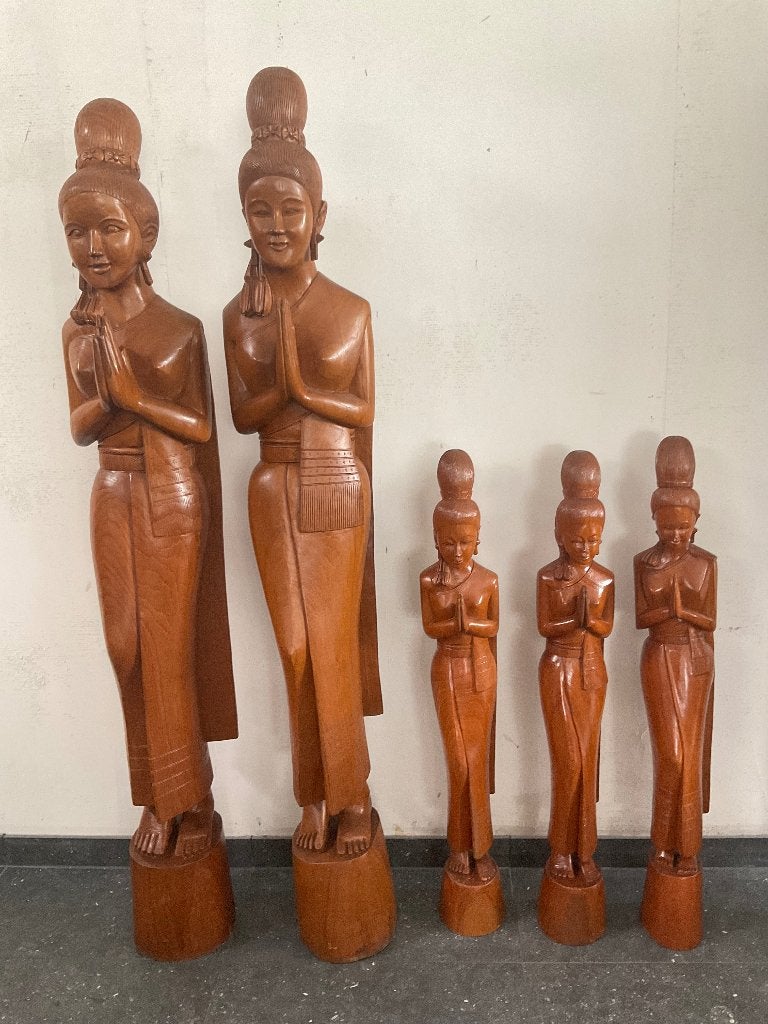 Houten beeld /sawadee, Statue, Bois, Asie, Fait main