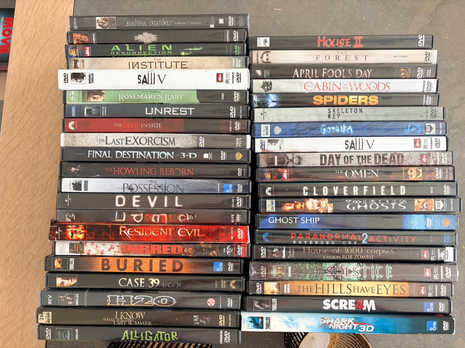 Collectie horrorfilms op DVD Deel 2, Enlèvement ou Envoi, Anglais, Slasher, Comprend un boîtier