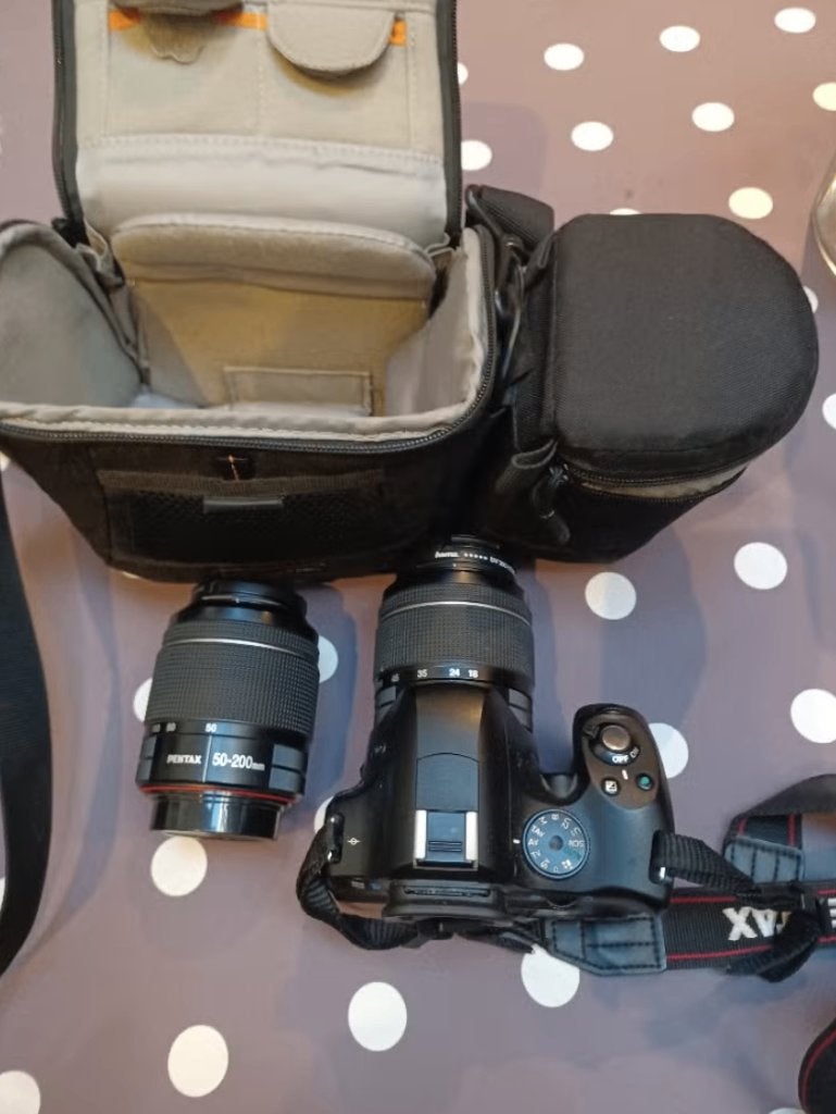 Pentax K50 en 2 lenzen, Ophalen, Geheugenkaart, Gebruikt, Spiegelreflex
